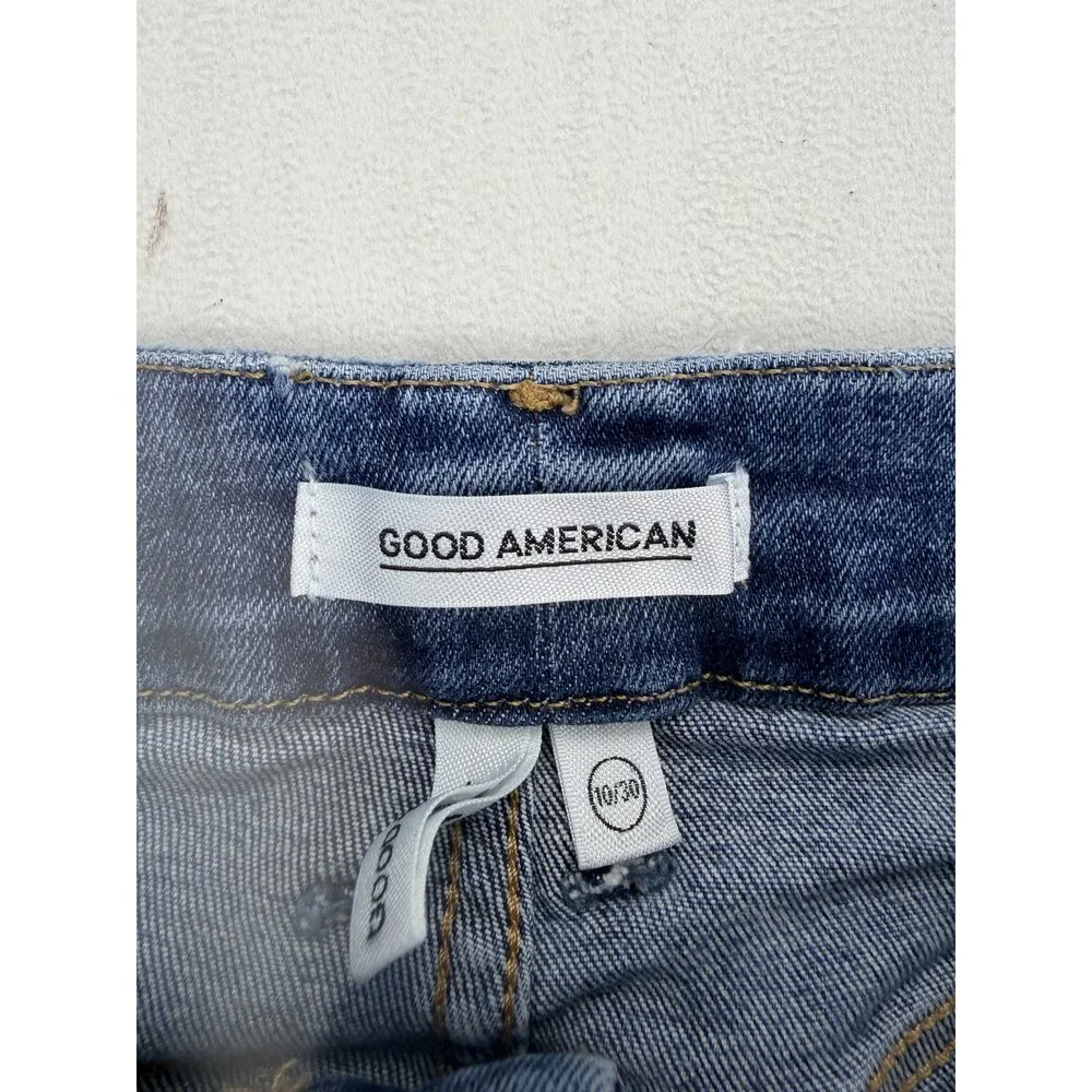 Good American High-Rise Tapered Jeans Size 30 Medium‎ Wash